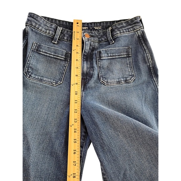 Old Navy -NWOT Extra High Rise Wide Leg Jeans Medium‎ Wash Size 8 - Picture 9 of 11